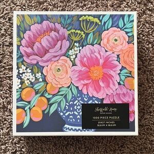 Sheffield Home Floral Puzzle with Pink and Purple Blooms